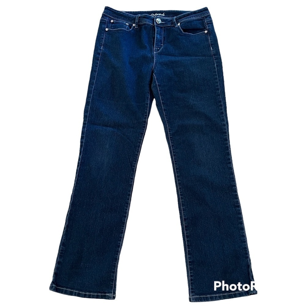 𝅺clash relaxed fit mid rise jeans, 11/12 embroidered back pockets